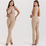 House Of CB House‎ of CB Cai Ecru Trousers cream tan NWOT size XL longer length Photo 9