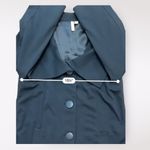 Frenchi Collared Buttoned Mid Length Coat‎ Womens Medium Black Photo 3