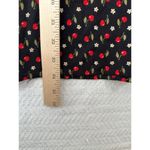 Vintage Ms Choice Womens 10 Romper Jumpsuit 90s Floral Black Red Short Sleeve US Photo 5