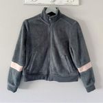 Free People Movement Gray & Pink Fleece Jacket Photo 0