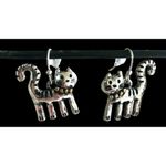 Handmade Cat Earrings Metal Kitty Lover Birthday Gift Hypoallergenic Hoo… Photo 2