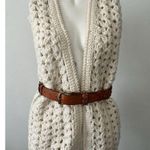 American Vintage Vintage XS 70s sleeveless hand knit granny core boho vest cream boho farm core Photo 6