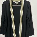 Misook  Black Open Front Cardigan Sweater Large Photo 0