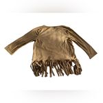 Love j  Camel Fringe Crop Top Photo 1