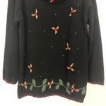 Basic Editions Holiday Vintage Ramie Blend Cowl Neck Sweater Size L Black Size L Photo 3