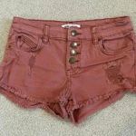 Billabong Drift Away Fray Denim Shorts Mid Rise Distressed Size 24 Photo 0