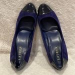 Ralph Lauren Rafita Blue Suede Block Heels sz 8.5 Photo 5