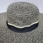 Womens Beach Hat One Size Black Tan Straw Wide Brim Fringe Summer Beach Sun Hat Photo 7