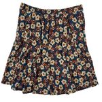 LuLaRoe Madison Women's 3XL Navy Floral Skirt with Pockets Stretch Waist Photo 0