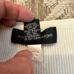 Cable & Gauge Cream Ribbed Tank Top V-Neck Grommet Zip Sleeveless Top Size XL Photo 7