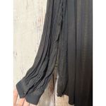 Free People  Shibori Magic Gauze Tunic Top Rayon LS Oversized Boho Green Large Photo 4