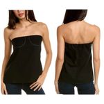 We Wore What Shirt Women 18 Black Wool Blend Strapless A Line Top NWT Gothic Photo 1