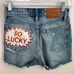 Lucky Brand  Medium Wash High Rise Cut Off Denim Shorts Photo 1