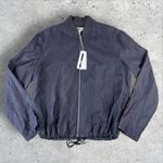 Alexander McQueen ‎ McQ Zip Bomber Jacket Cinch Waist Cupro Sz IT 48 US M NWT Photo 0