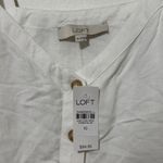 Loft NEW  Linen Button Down Shirt Dress Size 10 Women’s Fit & Flare Beach NWT Photo 3