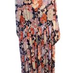 Torrid Floral Swiss Dot Midi Dress Boho Sz 0 (L) Semi-sheer Lined Purple Orange Photo 8