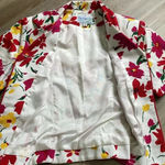 Gay Boyer floral print skirt suit VTG Lined Size 10 Spring Cotton Vibrant Classy White Photo 12