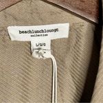 beach lunch lounge women Kimberly long sleeve Shirt khaki size L NWT Photo 3