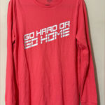 Zelos  women’s size XL long sleeve t-shirt CORAL GO HARD OR GO HOME active casual Photo 0