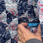 Levi's  Blue & White Paisley Quilted Snap Jacket M Photo 4