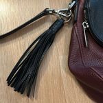 Michael Kors  Black and Maroon Leather Convertible Crossbody Bag Photo 9