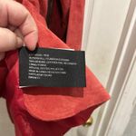 st. john's bay  Womens Petite Large Red Suede Leather Button Front Jacket Festival Photo 9