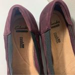 Clarks EUC Collection Everlay Eve Aubergine Suede Slip On Wedge Loafer Size 10M Photo 1