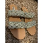 Steve Madden Dolay Sandals Silver Rhinestone Size 8.5 Photo 3