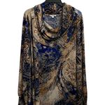 Erin London Plus size 3X  Cowl Neck Top Blouse Long Sleeve Slinky Photo 1