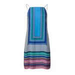 Missguided Silky Multicolor Scarf Patterned Backless Cami Dress Photo 9