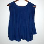 Free People  Grecian Goddess Tank Blue Drapey boxy Photo 9