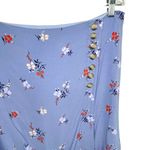 Madewell Side Button Mini Skirt Aloha Floral 16 Periwinkle Photo 4