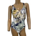 Hurley Criss cross back leaf print one piece swimsuit XS SW 5056 Photo 10