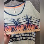 Free People Medium Palm Breeze Oversized palm tree ruched 3/4 sleeves sweater Photo 3