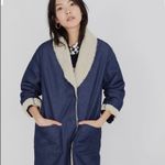 Madewell NWT Sherpa-Bonded Denim Cocoon Coat Photo 6