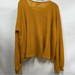 Fantastic Fawn Oversized Mustard Yellow Blouse size Medium long sleeve waffle knit Photo 5