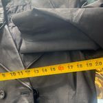 Amalfi Leather belted Jacket black trench Coat Size Medium 90’s Y2K matrix Photo 12