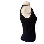 DKNY Jeans Black Fitted Sleeveless Knit Ribbed Top L Photo 4