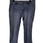 Lee 001-004 Jeans Size 13/14 Women Capri Blue Flap Pocket Detail Stretch Photo 0
