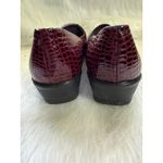Easy Street Womens Red Croc Embossed Comfort Slip On Ballet Flats Photo 4