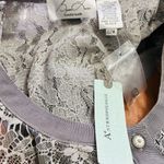 NEW Anthropologie Byron Lars Beguile Lace Sheath Dress Gisella Embroidered Sz 22 Gray Photo 11