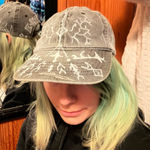 Gray Cap with White Tribal Design Photo 0