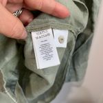Sigrid Olsen 100% Linen Shirt Size L Green Button Up Coastal Grandma Chic Photo 5