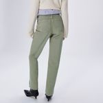 ZARA NWT  Z1975 STRAIGHT LEG SLIT JEANS SEA GREEN Photo 6