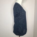 Blue Fish Womens Black Round Neck Semi Sheer Athletic T Shirt Brazil‎ Size M/L Photo 3