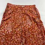 Roxy  Rust Floral Lightweight Challis Wide Leg Pant XL Photo 1