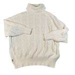 Lucky Brand  Oversized Sweater Womens Medium Ivory Pullover Turtleneck Split Hem Photo 0