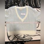 LA Hearts PACSUN  Houndstooth V-Neck Fuzzy Sweater NWT Women’s Sz S Photo 6