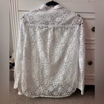 J.Crew White Eyelet Lace Womens Shirt Photo 1