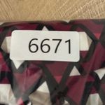 Chico's  Shirt Geometric Print Top 3/4 Sleeve V-Neck Blouse Diamond Pattern Size M Photo 9